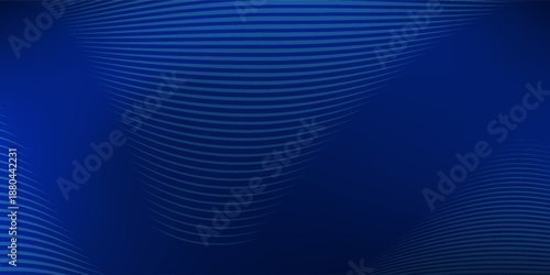 Lines blue abstract background, the look of stainless steel, circular lines on a blue abstract