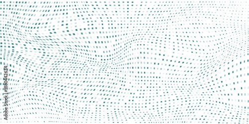 Abstract Rectangle Vector Gradient Blue Color Halftone Background Staggered Dots Pattern Design Art