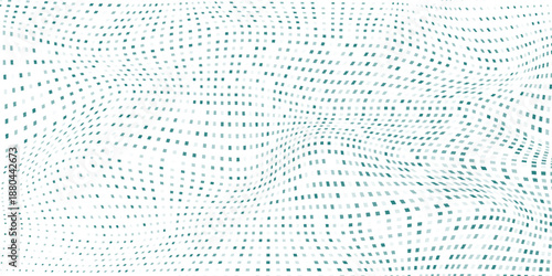 Abstract Rectangle Vector Gradient Blue Color Halftone Background Staggered Dots Pattern Design