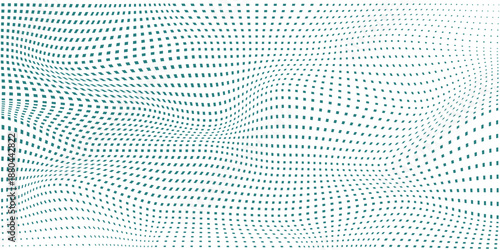 Modern Rectangle Vector Gradient Blue Color Halftone Background Staggered Dots Pattern Abstract