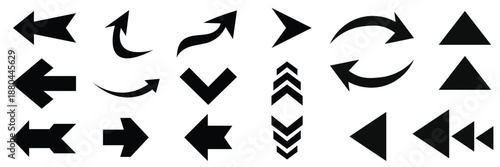  Arrow Direction Icons Collection. Large set of red directional arrow icons in various styles, ideal for navigation, interface design, infographics, and visual guidance concepts.

