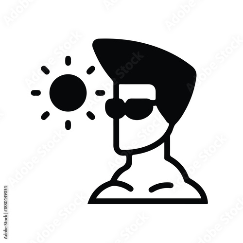 Beach, male traveler, man icon