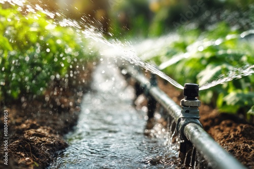 Wallpaper Mural Modern Agricultural Irrigation System Flowing Water for Farmers' Fields Torontodigital.ca