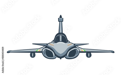 Front view illustration of Indian Air Force Rafale fighter jet for Republic Day