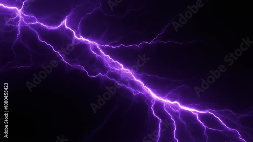 Purple Lightning Bolt Electric Storm Weather.