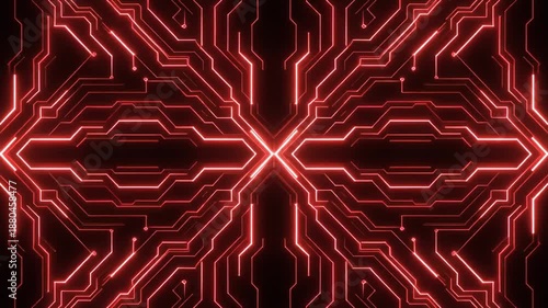 Red circuit board design pattern technology.