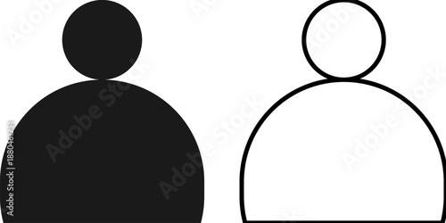 Collection of Generic User Profile and People Icons for Modern Digital Applications