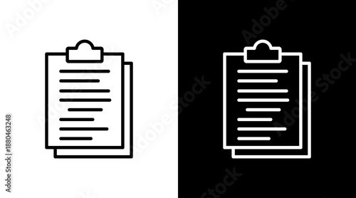 Script White Icon Set Vector 