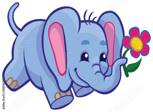elephant cartoon coloring page