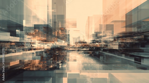 A neutral digital aesthetic design perfect for business presentations and branding, featuring clean lines and subtle colors.