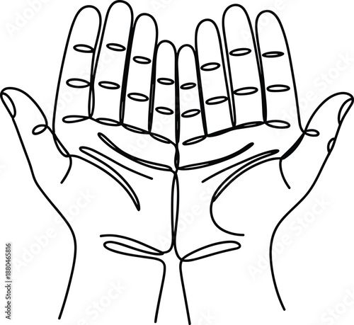 Black and white of a hand with palm lines fingers