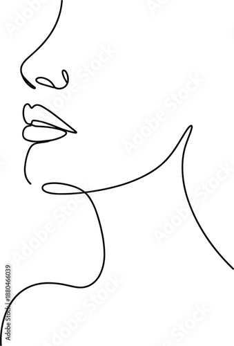 Minimalist Line of a Woman with Long Hair line minimalist