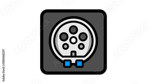 Essential electric vehicle charging plug icon for powering sustainable mobility solutions and future transport