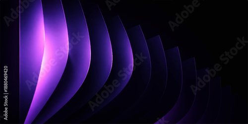 Abstract blue and purple background design featuring flowing glowing lines and light wave curves in a pink and black motion pattern for an artistic texture wallpaper backdrop
