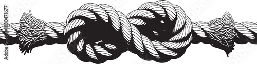 Rope knot collection drawing style vector illustration isolated
