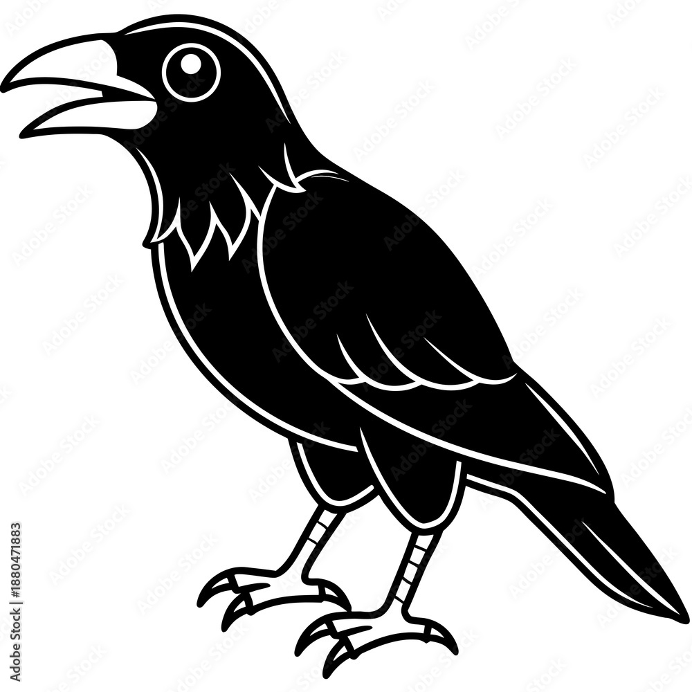 Obraz premium crow on a branch