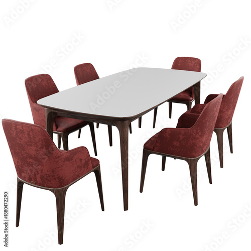 table and chairs isolated