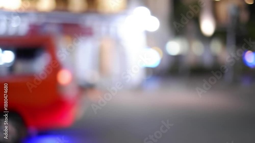 Bokeh of traffic lights, vehicles in the city at night, beautiful and aesthetic