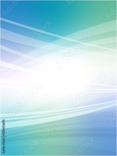 Wallpaper Mural Smooth Light Blue and Green Wave Flow Abstract Design Torontodigital.ca