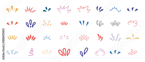 surprise burst ray icon set, Explosion, Burst, and Surprise Ray icon set, burst surprise doodle icon.