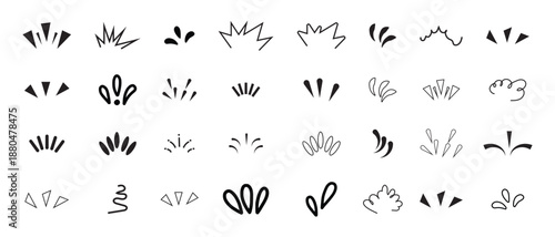 surprise burst ray icon set, Explosion, Burst, and Surprise Ray icon set, burst surprise doodle icon.