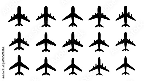 airplane icon set vector file free download  