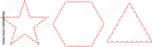 Blank postage stamps. icon .  Simple postal frame. triangle star oval square circle sticker post template. Vector eps 10.
