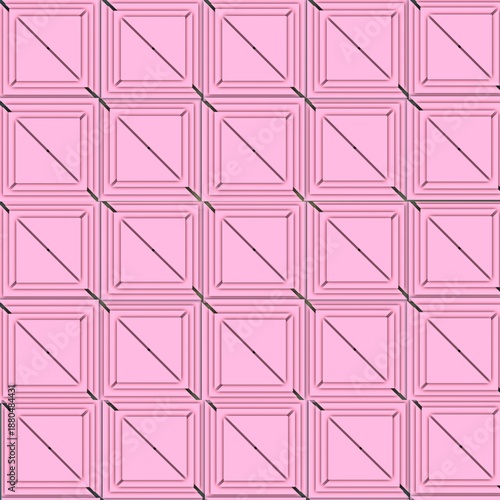 Pink Geometric Pattern with 3D Effect, Modern Background Design