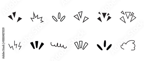 surprise burst ray icon set, Explosion, Burst, and Surprise Ray icon set, burst surprise doodle icon.