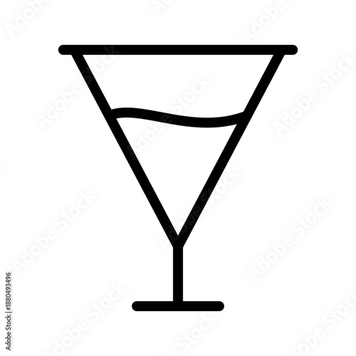 Stylish Cocktail Glass icon set for bar menus, nightlife branding, drinks and beverage UI