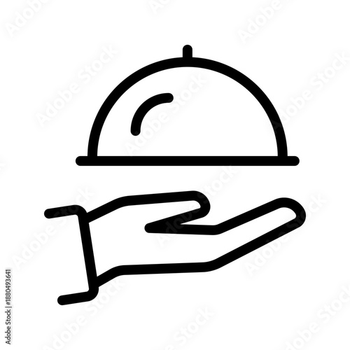 Delicious Food Serving icon set for dining, restaurants, catering and culinary UI design