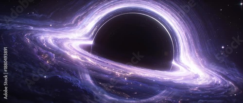 Space black hole pulling earth with cosmic gravity, dramatic universe concept for science fantasy background