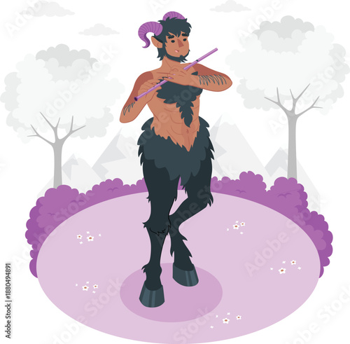Mystic centaur dancing in a serene forest glade with magical energy and mystical creatures