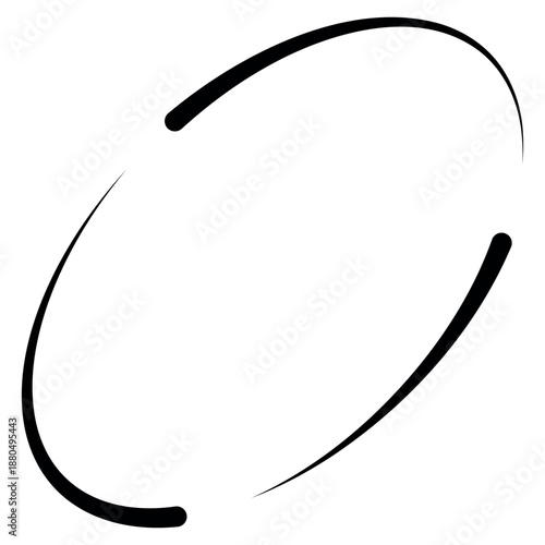 Swirling shapes curved lines forming dynamic elliptical motion balance, and modern graphic elegance