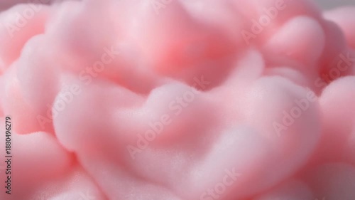 Pink cotton candy close-up view.
