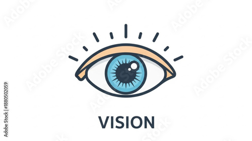 Vision, mission and values editable stroke outline icons set isolated on white background flat vector illustration.
