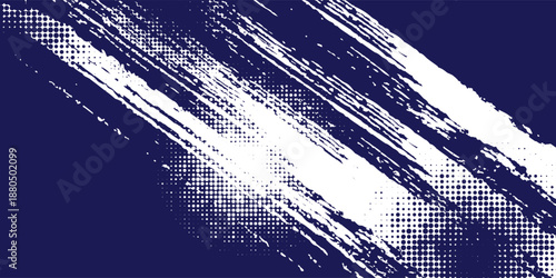 Dots halftone white and blue color pattern gradient grunge texture background. Dots pop art comics sport style modern blue abstract background. Vector illustration