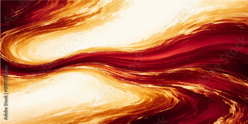 Abstract fire and orange background with red waves depicts a hot sunset sky where heat and motion blend into a nature wallpaper of flame colors