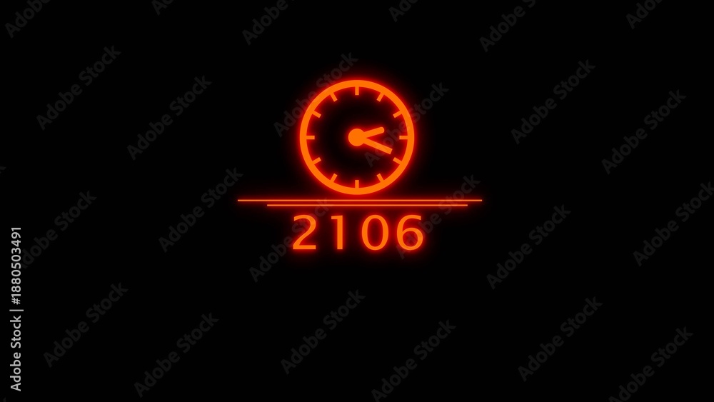 Fototapeta premium New year countdown clock icon illustration. Timer clock icon. Time management clock symbol.