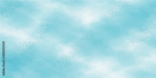 A beautiful clear blue sky with white clouds creates a natural summer cloudscape and a bright atmosphere of sunlight in the open air during a beautiful day