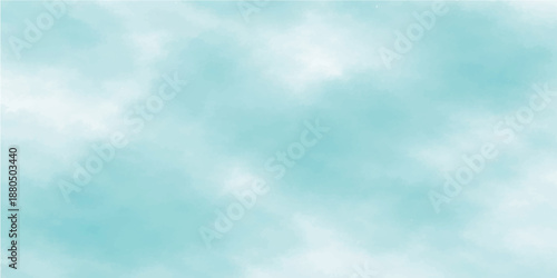 A bright blue sky background with white clouds creates a beautiful summer cloudscape in the clear atmosphere of a sunny day in nature