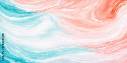 Abstract watercolor background with colorful nature textures featuring blue waves and bright sun light over a summer sea landscape design