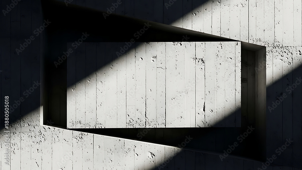 custom made wallpaper toronto digitalsunlight on concrete wall with rectangular hole.