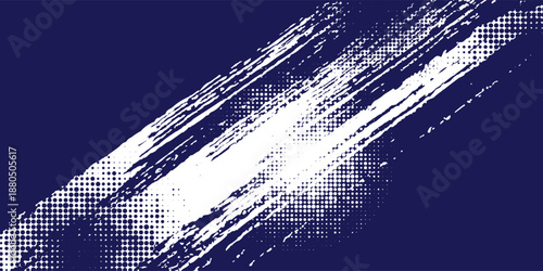 Dots halftone white and blue color pattern gradient grunge texture background. Dots pop art comics sport style modern blue abstract background. Vector Eps 10