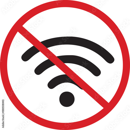 No Wi-Fi Signal Icon - Wireless Internet Not Available