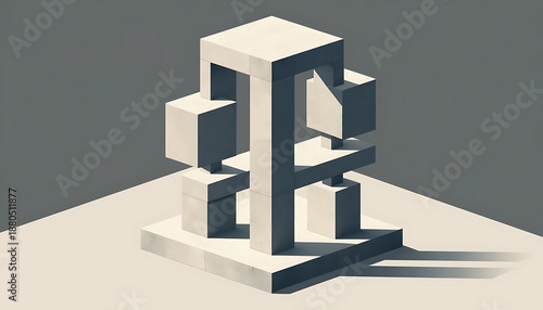 3d render of a modern building