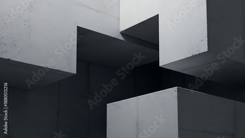 Wallpaper Mural Modern abstract architecture geometric concrete structure. Torontodigital.ca