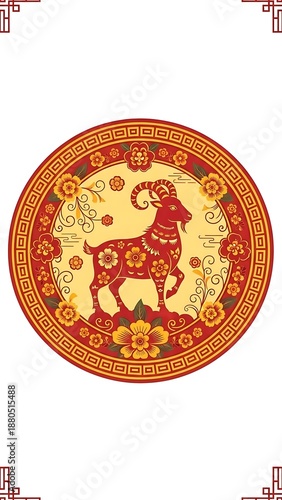 Chinese zodiac goat symbol