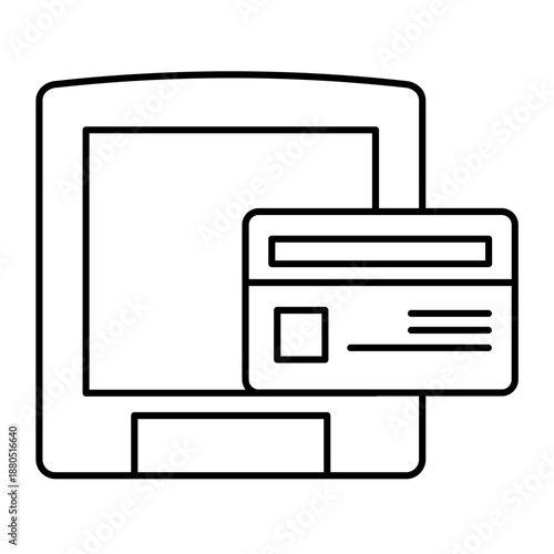 ATM machine icon design
