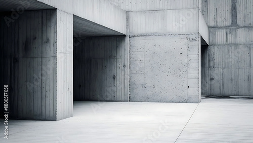 Wallpaper Mural Modern concrete architecture interior empty room. Torontodigital.ca